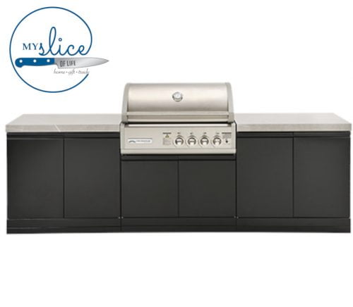 Crossray BBQ 4B-S Series Outdoor Kitchen - BBQ, Cabinet and 2 x Storage Cabinets