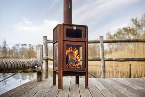 RB73 Quercus Wood Fireplace 3 Sided