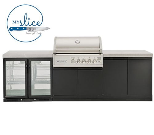Crossray BBQ 4B-S Series Outdoor Kitchen - BBQ, Cabinet, Storage Cabinet and Double Fridge