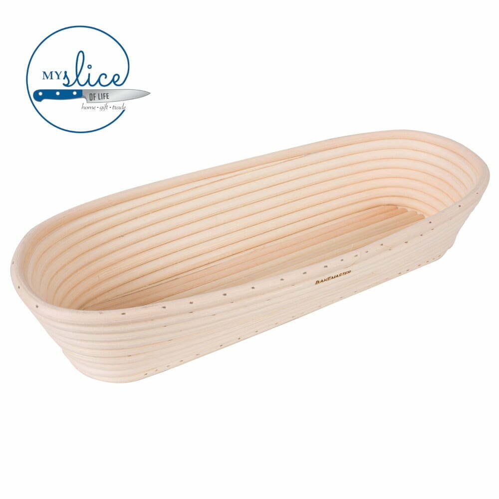 Bakemaster Proving Basket 35 x 15cm - Oval - With Cover