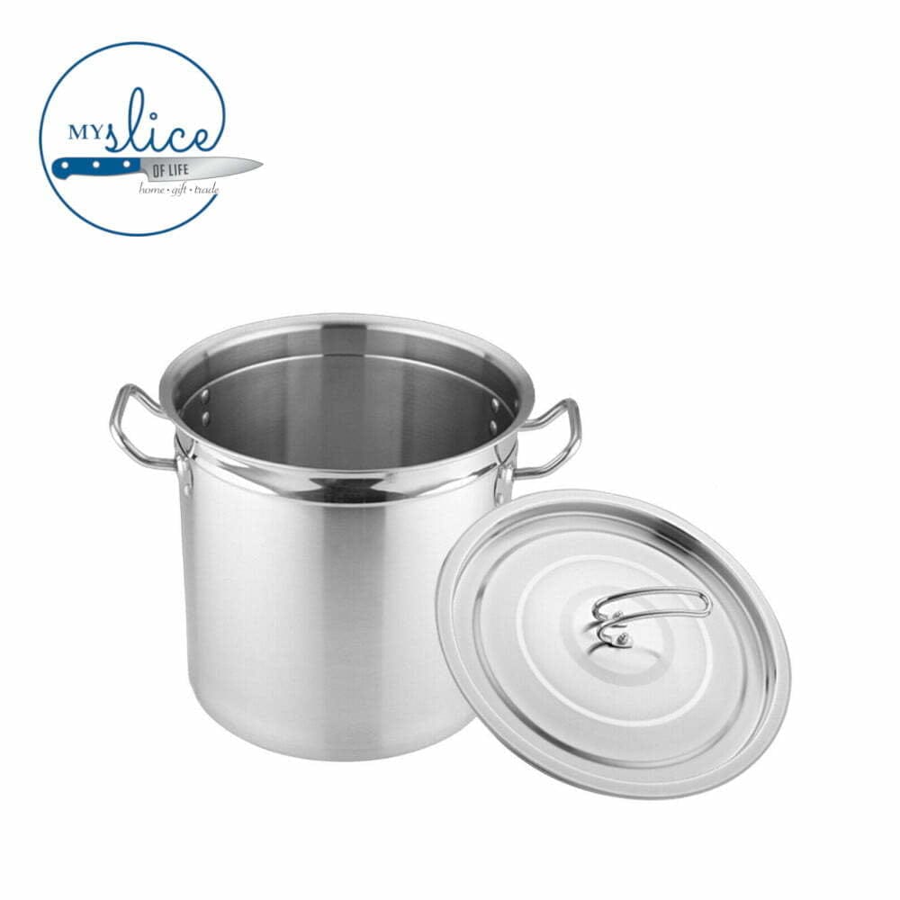 Auscrown Stainless Steel Stock Pot with Lid - 40L and 60L Capacity