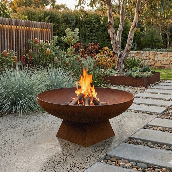 Hark Corten Steel 1m Arlo Fire Pit