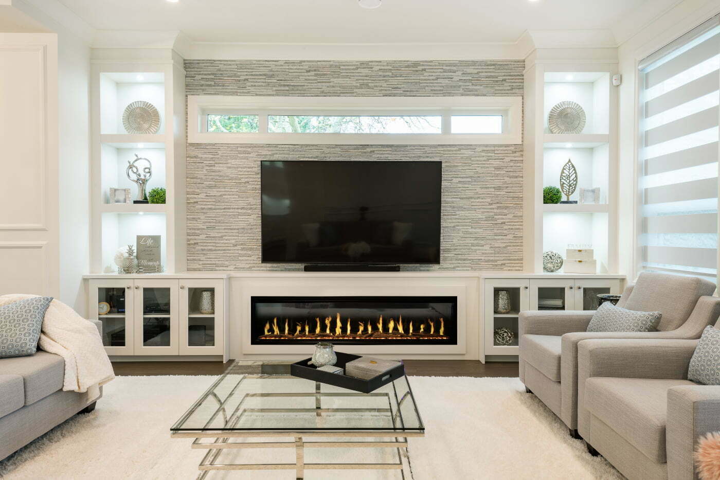 Modern Flames Orion Slim Series - 100 Inch Heliovision Electric Fireplace