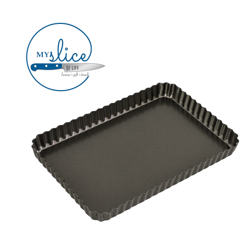 Bakemaster Large Fluted Rectangular Quiche Pan