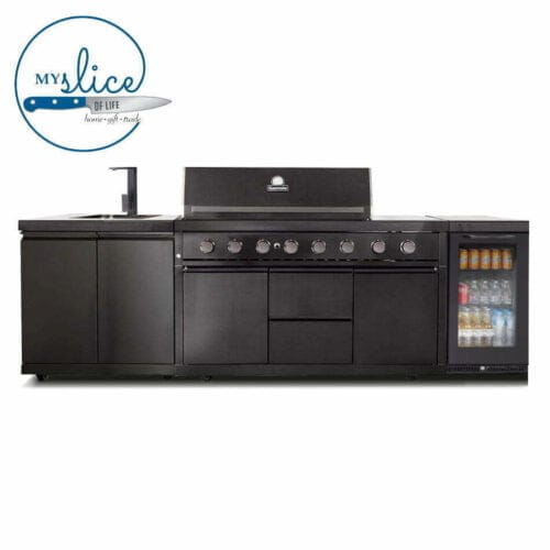 Gasmate Nova MK2 Series - BBQ & Cabinet, Sink & Bin, Single Fridge & Top Package