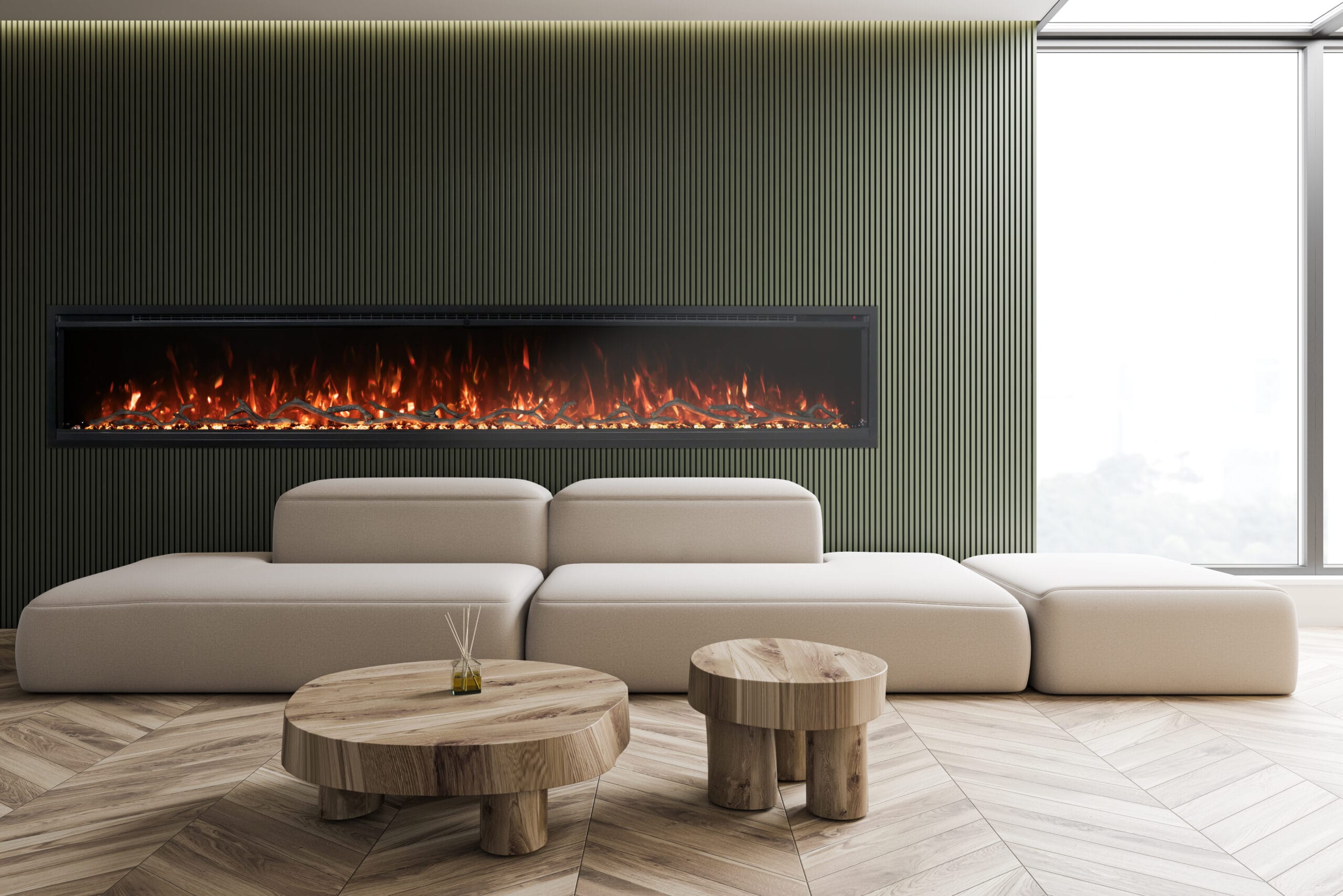 Modern Flames Spectrum Slimline Series - 100 Inch Electric Fireplace - SPS-100B