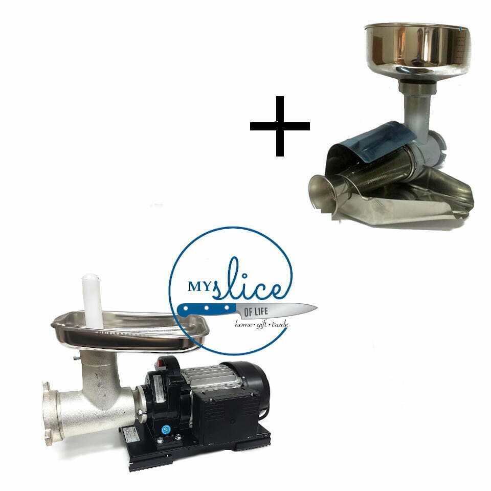 Reber #32 Electric Meat Mincer & #5 Tomato Attachment Combo