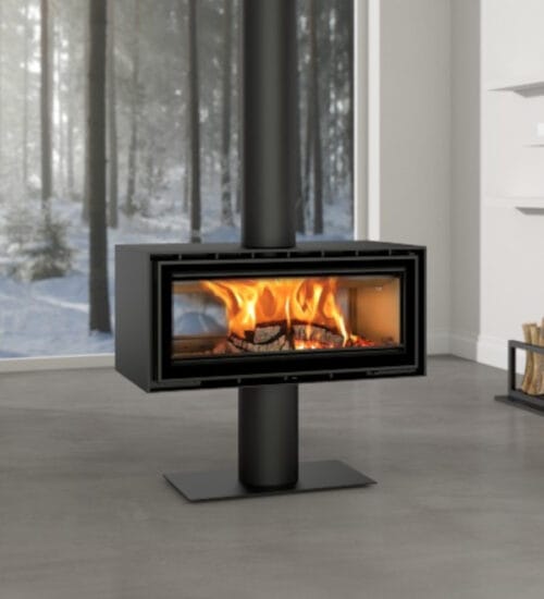 ADF Linea 100 Duo P Freestanding Wood Heater with Pedestal