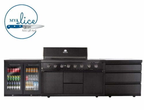 Gasmate Nova MK2 Series - BBQ & Cabinet, 3 Drawers & Double Fridge & Top Package